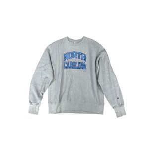 UNC Champion Reverse Weave Pullover Crewneck Sweatshirt North Carolina Gray M